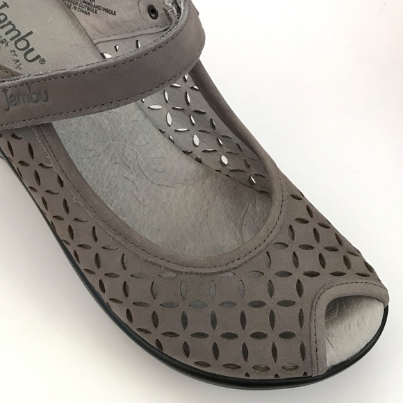 JAMBU Journey Encore Wedge Heel Sandals Leather Tan Women’s Size 6 - Picture 8 of 16